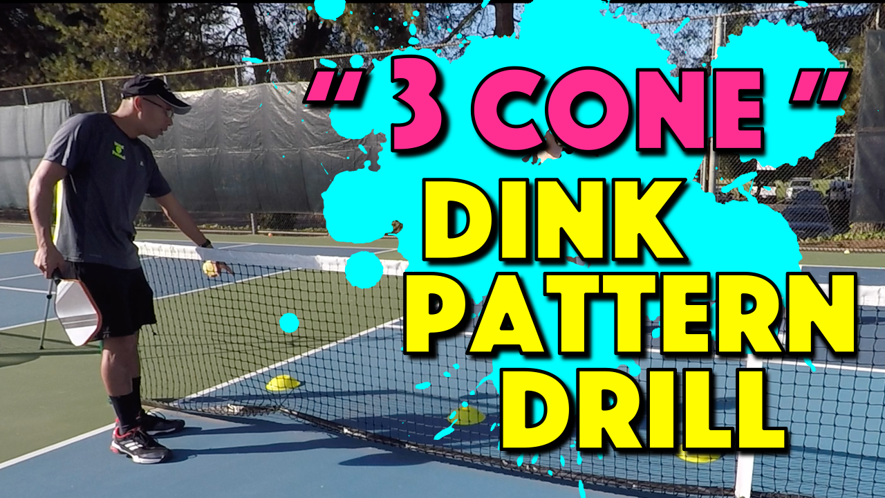 3 Cone Dink Pattern Drill Primetime Pickleball